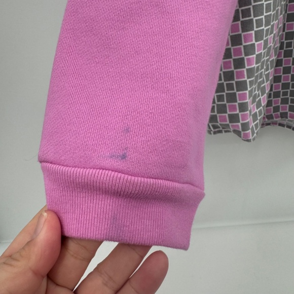 Levis Hoodie Men Large NEW Pink Gray Checker Pullover Skateboarding Sweatshirt - Picture 2 of 11